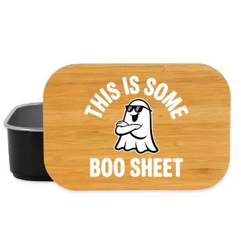 Boo Sheet Ghost avec lunettes de soleil - Boîte à goûter - noir - Devant