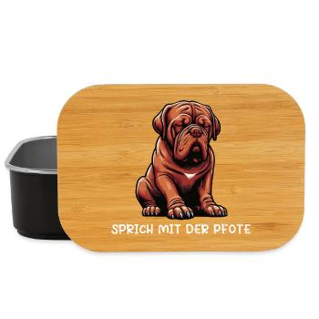 Parler avec la patte Bordeaux mastiff Bordeaux - Boîte à goûter - noir - Devant