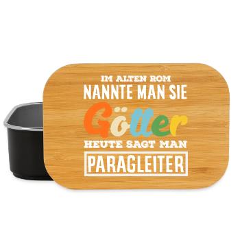 Gleitschirm Abenteuer Paragliding Götter - Lunch Box - Schwarz - Vorne