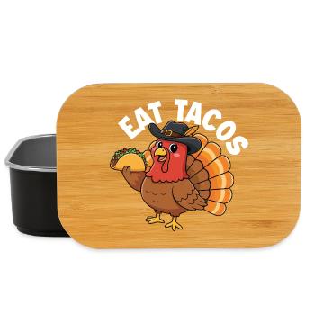Manger des tacos Thanksgiving Twist Humour d’automne - Boîte à goûter - noir - Devant