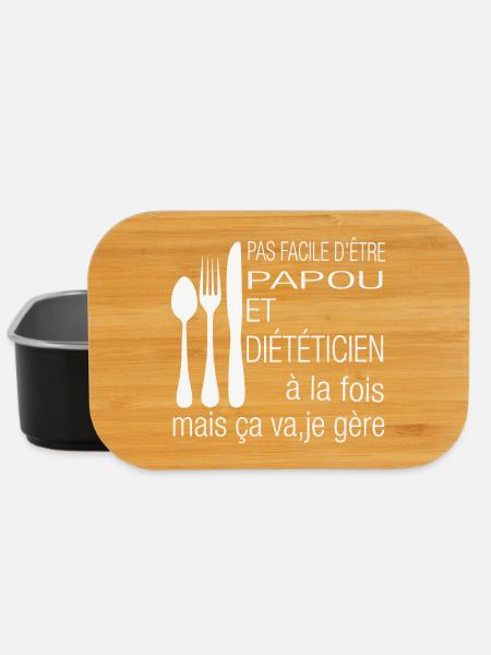 Papou et diététicien – Je gère ! - Boîte à goûter - noir