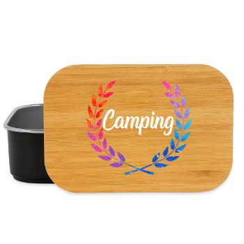 Camping Couleur Laurel Script - Boîte à goûter - noir - Devant