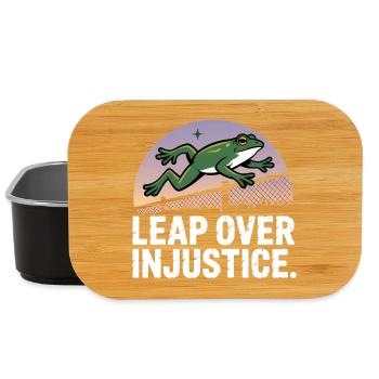 Leap over Justice - T-Shirt Grenouille USA - Boîte à goûter - noir - Devant