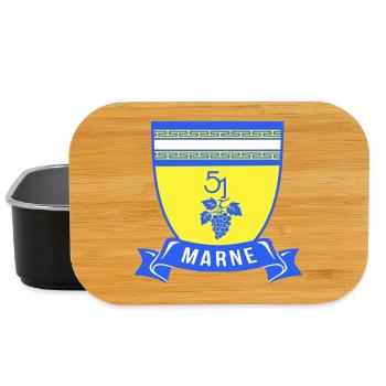 Coat of arms Marne 51 with a bunch of grapes - Lunch Box - black - Front