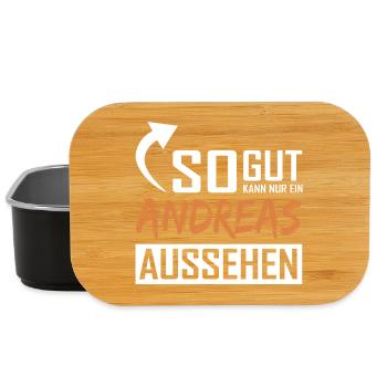 So gut kann nur ein Andreas aussehen - Lunch Box - Schwarz - Vorne