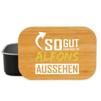 So gut kann nur ein Alfons aussehen - Lunch Box - Schwarz - Vorne
