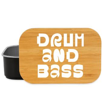 Drum and Bass Typographic Tee - Lunch Box - black - Front