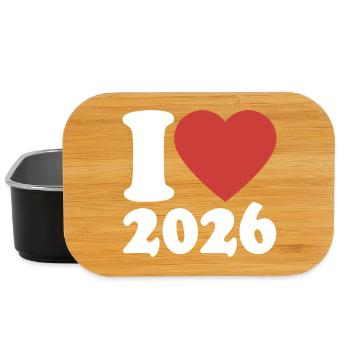 Happy New Year | I Love 2026 - Lunch Box - black - Front