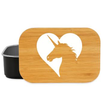 Cute Unicorn Magical - Lunch Box - black - Front