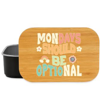 Mondays should be optional - Lunch Box - black - Front