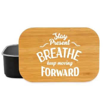 Stay Present and Move Forward - Lunch Box - black - Front