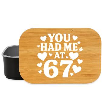 Du hattest mich bei 67 Spaß 67 Nummer Valentinstag - Lunch Box - Schwarz - Vorne