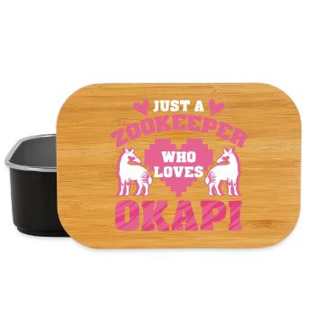 Zookeeper Who Loves Okapi - Lunch Box - black - Front