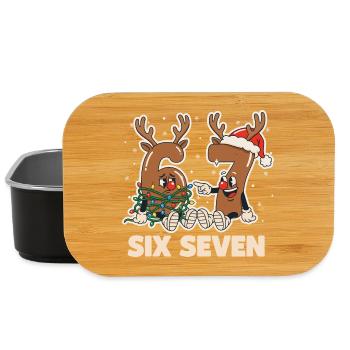 67 Six Seven 6-7 Frohe Weihnachten Santa Lustig - Lunch Box - Schwarz - Vorne
