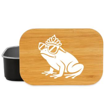 Frosch mit Krone und Sonnenbrille - Lunch Box - Schwarz - Vorne