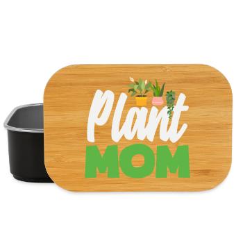 Maman amoureuse des plantes - Boîte à goûter - noir - Devant