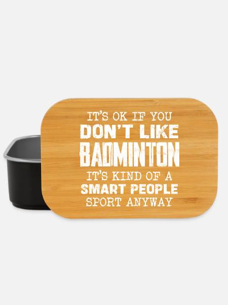 Only for the smart: Badminton is a sport - Lunch Box - black