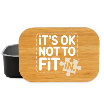 It's Ok Not To Fit In Individuality Motivation - Lunch Box - black - Front