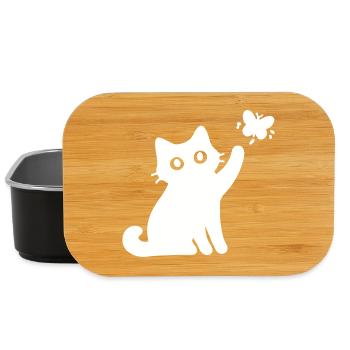 Katze Niedlich - Lunch Box - Schwarz - Vorne