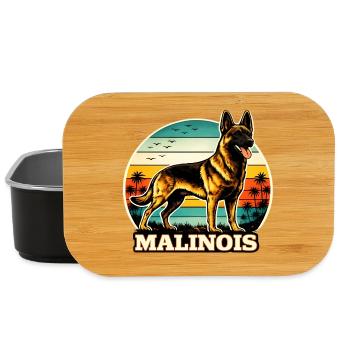 Berger belge Malinois Rétro - Boîte à goûter - noir - Devant
