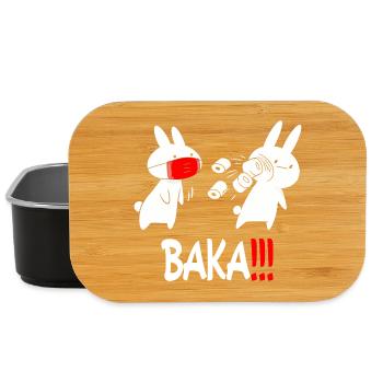 Baka Rabbit Slap Anime Lustiges Japanisches Otaku - Lunch Box - Schwarz - Vorne