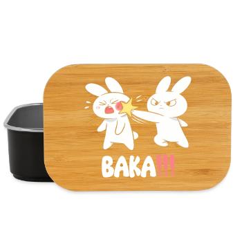 Baka Rabbit Slap Anime Lustiges Japanisches Otaku - Lunch Box - Schwarz - Vorne