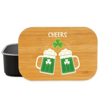 Bier und Klee zur Feier - Lunch Box - Schwarz - Vorne