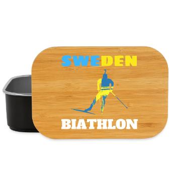 Biathlon Schweden Silhouette blau gelb - Lunch Box - Schwarz - Vorne
