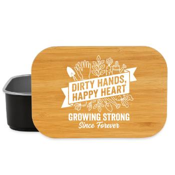 Dirty Hands Happy Heart - Lunch Box - black - Front