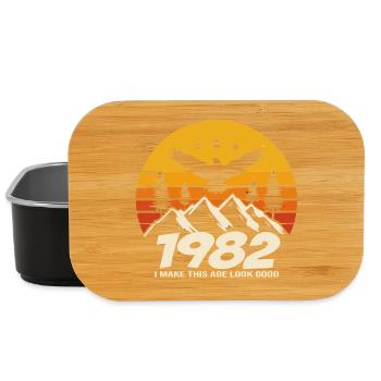 Geburtstag 1982 Geboren 1982 Geburtstag 1982 - Lunch Box - Schwarz - Vorne