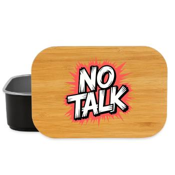 No Talk Statement - Lunch Box - black - Front
