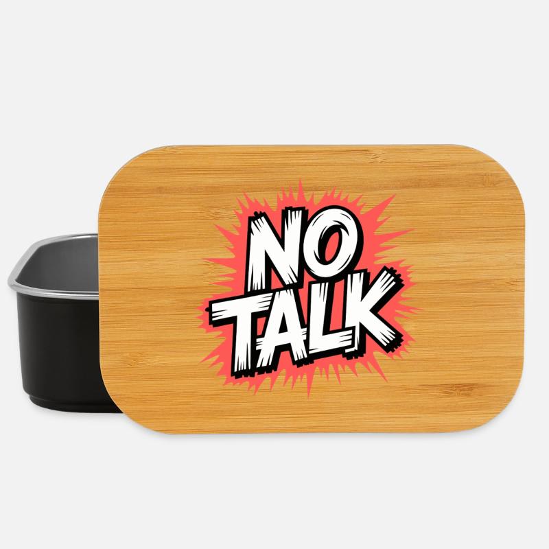 No Talk Statement - Lunch Box - Schwarz