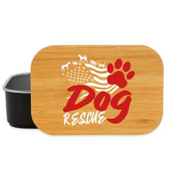 Adopt American Flag Dog Rescue Usa and - Lunch Box - black - Front