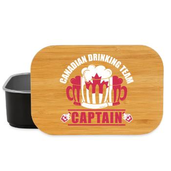 Canada Captain Beer Mug Maple Leaf Party Design - Lunch Box - Schwarz - Vorne