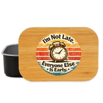 Pünktlichkeits-Wecker Retro - Lunch Box - Schwarz - Vorne