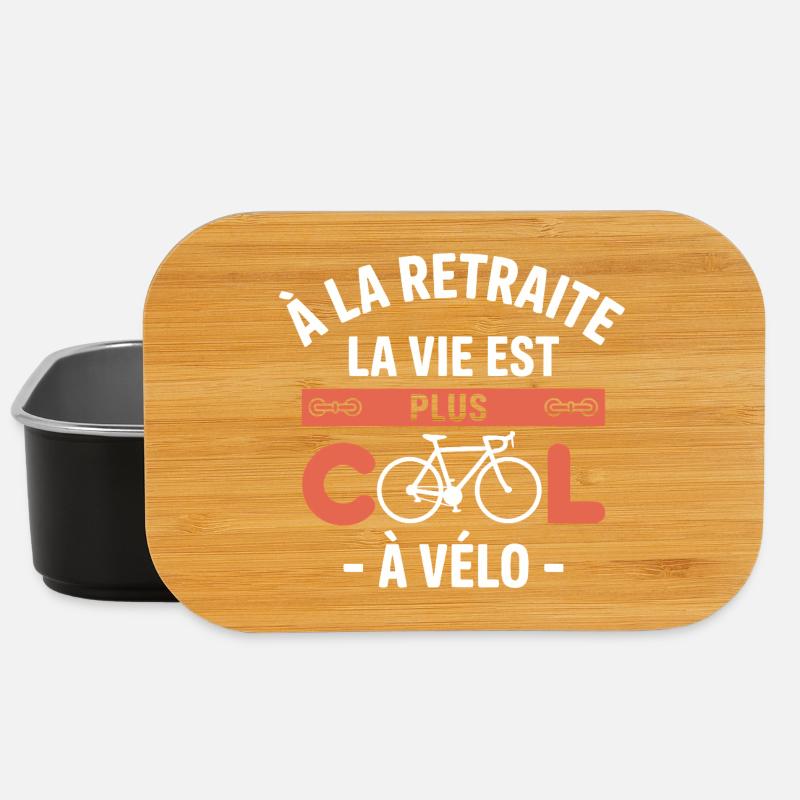 retraite la vie est plus cool à vélo cadeau Vélo - Boîte à goûter - noir