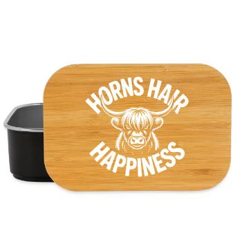 Horns Hair Happiness Highlands - Lunch Box - black - Front