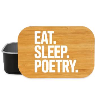 Eat Sleep Poetry Bold Typography - Lunch Box - black - Front