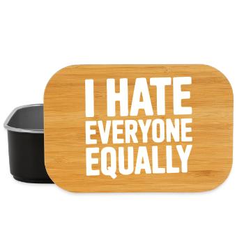 I Hate Everyone Equally - Lunch Box - black - Front
