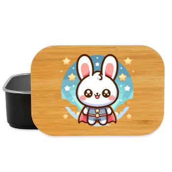 Helden Häschen Superheld Kaninchen - Lunch Box - Schwarz - Vorne