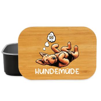 Hundemüde Airedale Terrier Airedales Airedale hund - Lunch Box - Schwarz - Vorne
