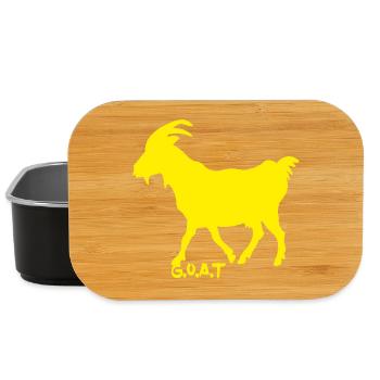 Ziege GOAT gelb - Lunch Box - Schwarz - Vorne