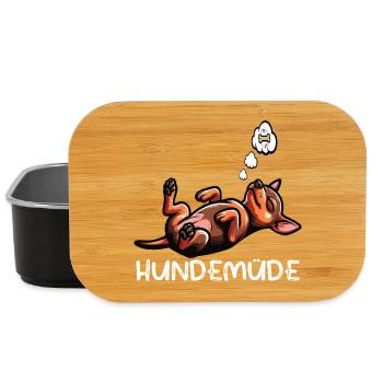 Hundemüde Zwergpinscher Pinscher Pinscherbesitzer - Lunch Box - Schwarz - Vorne