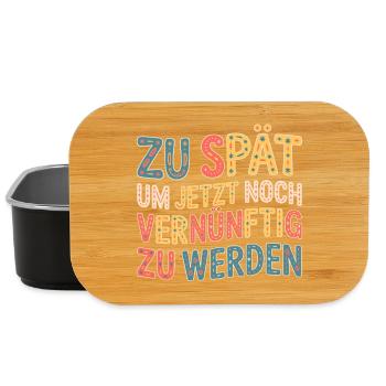 Zu spät vernünftig zu werden - Lunch Box - Schwarz - Vorne