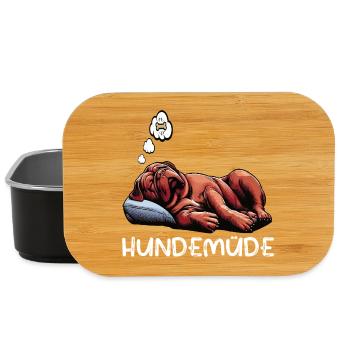Hundemüde Bordeaux Dogge Bordeauxs Bordeaux Doggen - Lunch Box - Schwarz - Vorne