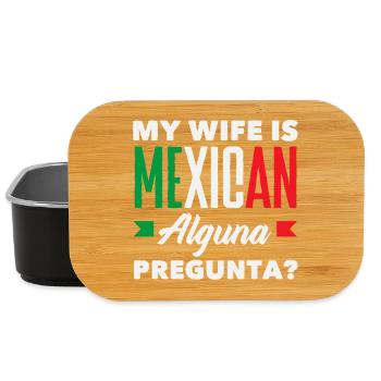 Mexiko Stolz & Heimat Mexikaner Mexico Flagge - Lunch Box - Schwarz - Vorne