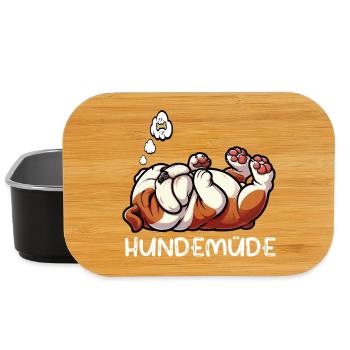 Dog Tired English Bulldog Bully Bully Owner - Lunch Box - black - Front