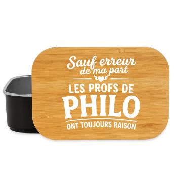 Philo Profs Toujours Raisons - Boîte à goûter - noir - Devant