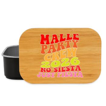 Malle 2026 Party Crew No Siesta Just Fiesta - Lunch Box - Schwarz - Vorne
