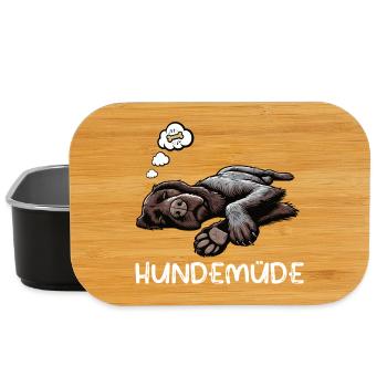 Hundemüde Deutsch Drahthaar drahthaar hunde - Lunch Box - Schwarz - Vorne